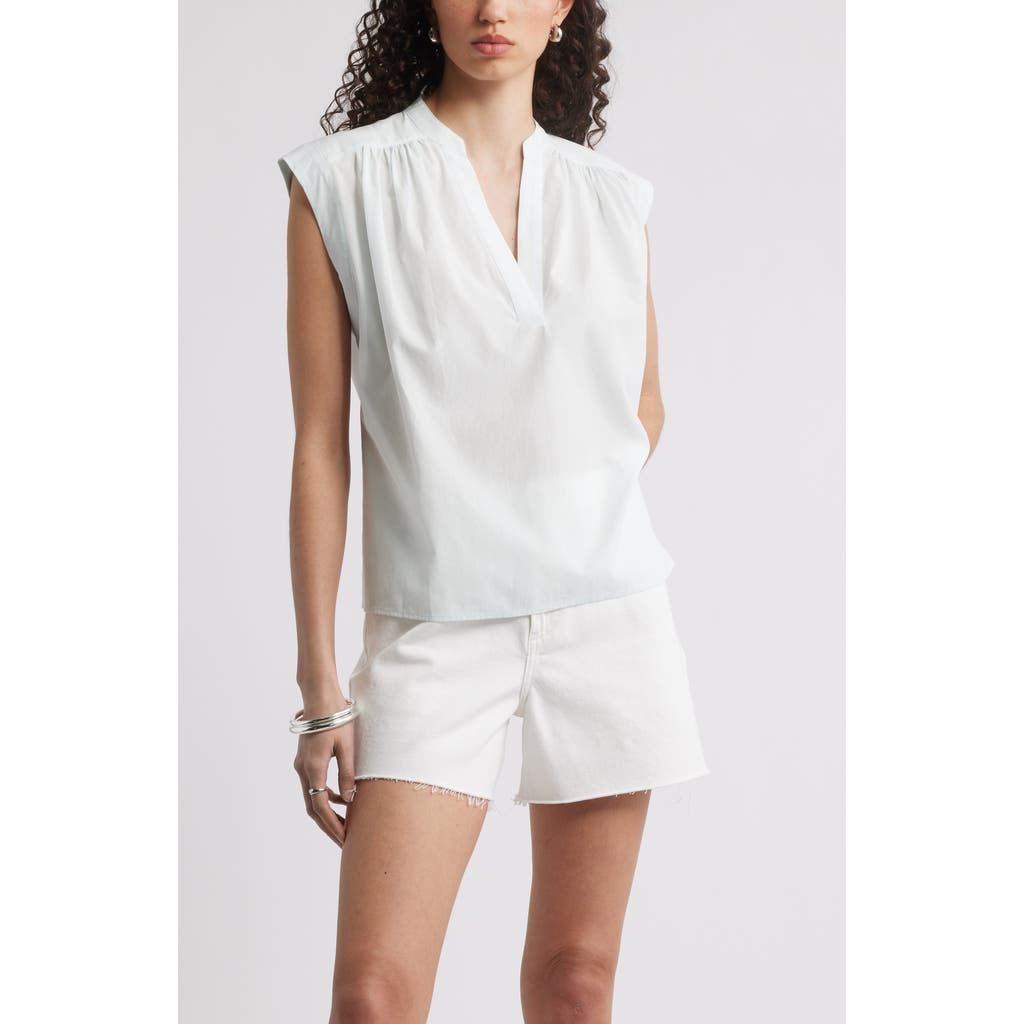 Nordstrom Shirred Cap Sleeve Top In Blue