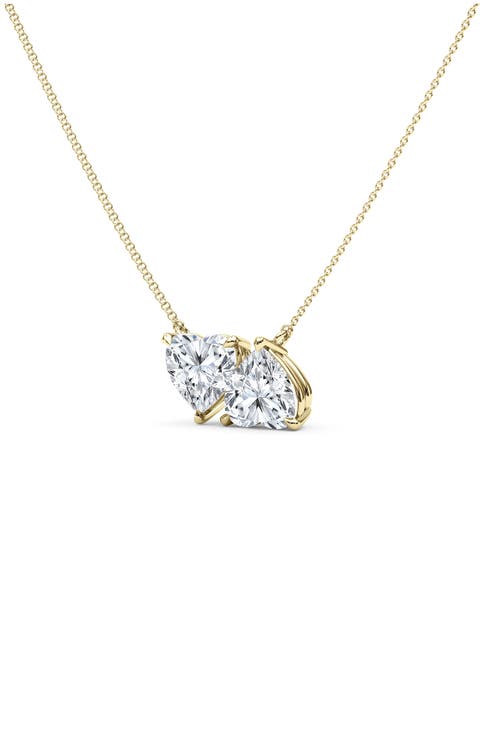 Twin Heart Lab Grown Diamond Necklace