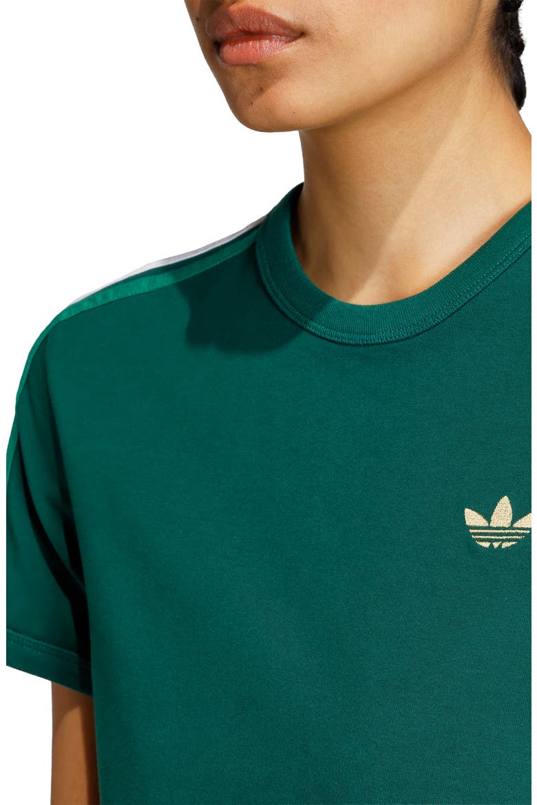 3-Stripes Slim Fit T-Shirt, Alternate, color, TEAM GREEN/ WHITE/ SCARLET