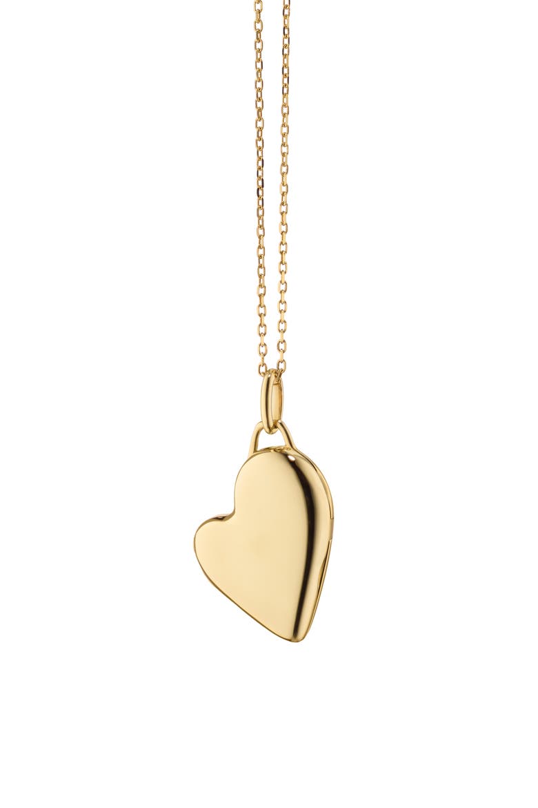 Slim Lockets 18k Gold Mini Heart Locket Necklace, Main, color, 18K YELLOW GOLD