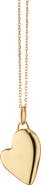 Monica Rich Kosann Slim Lockets 18k Gold Mini Heart Locket Necklace