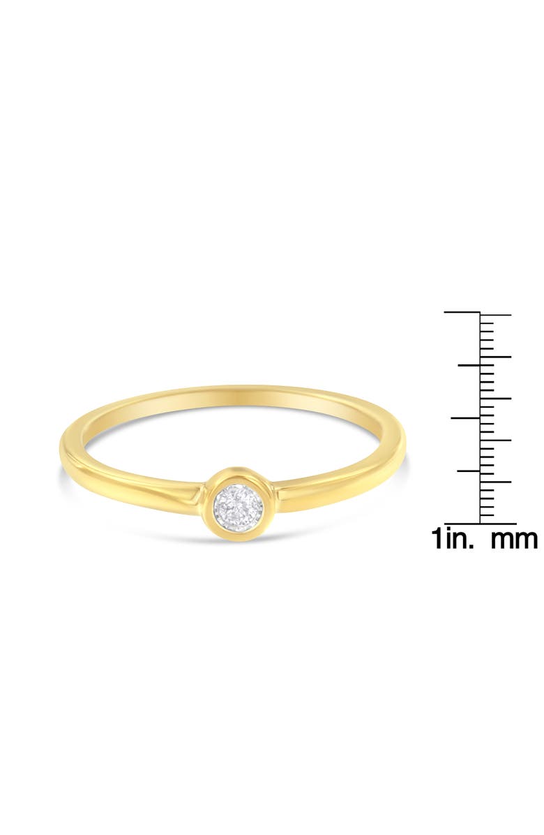 Haus of Brilliance 14K Yellow Gold Plated Silver Miracle Set Diamond Ring, Alternate, color, Yellow Gold Over Silver