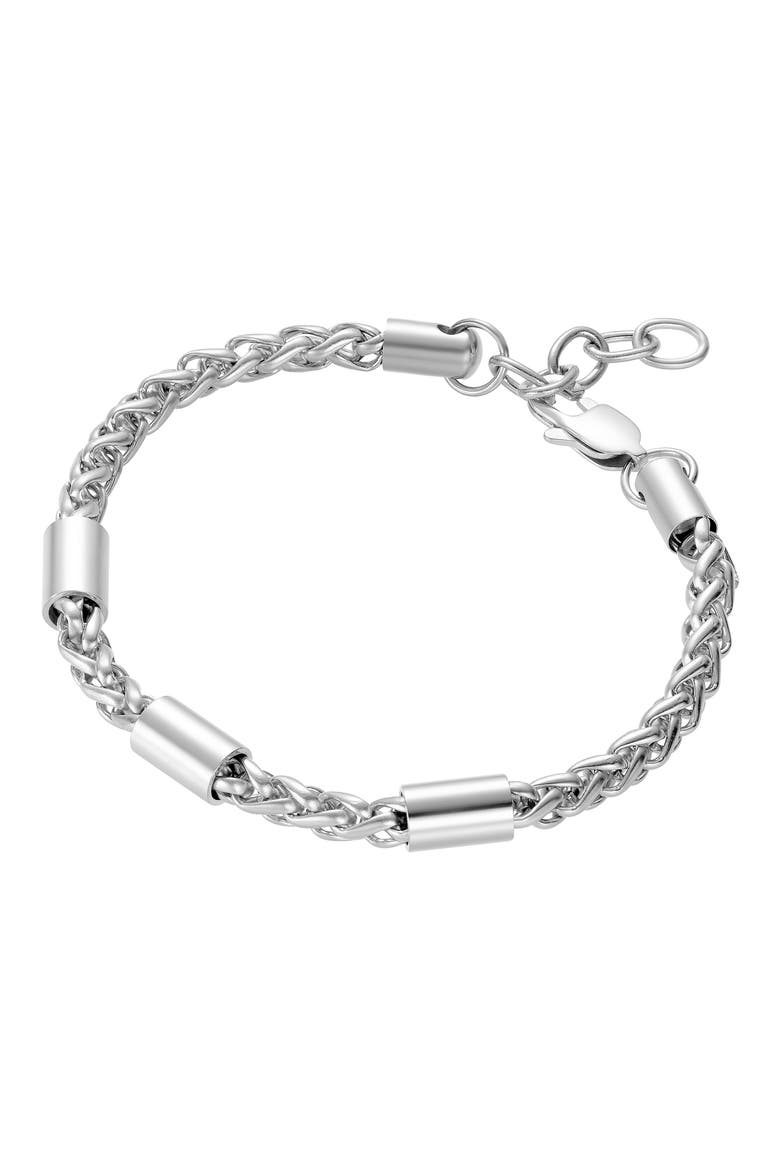 Wheat Chain Bracelet, Alternate, color, SILVER