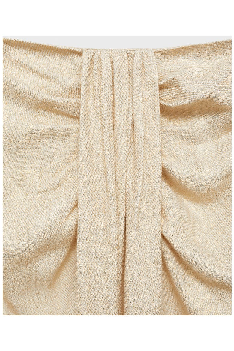 Draped Midi Skirt, Alternate, color, GOLDEN