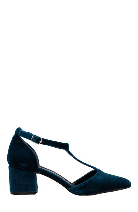 Anicette Velvet Mary Jane Heels