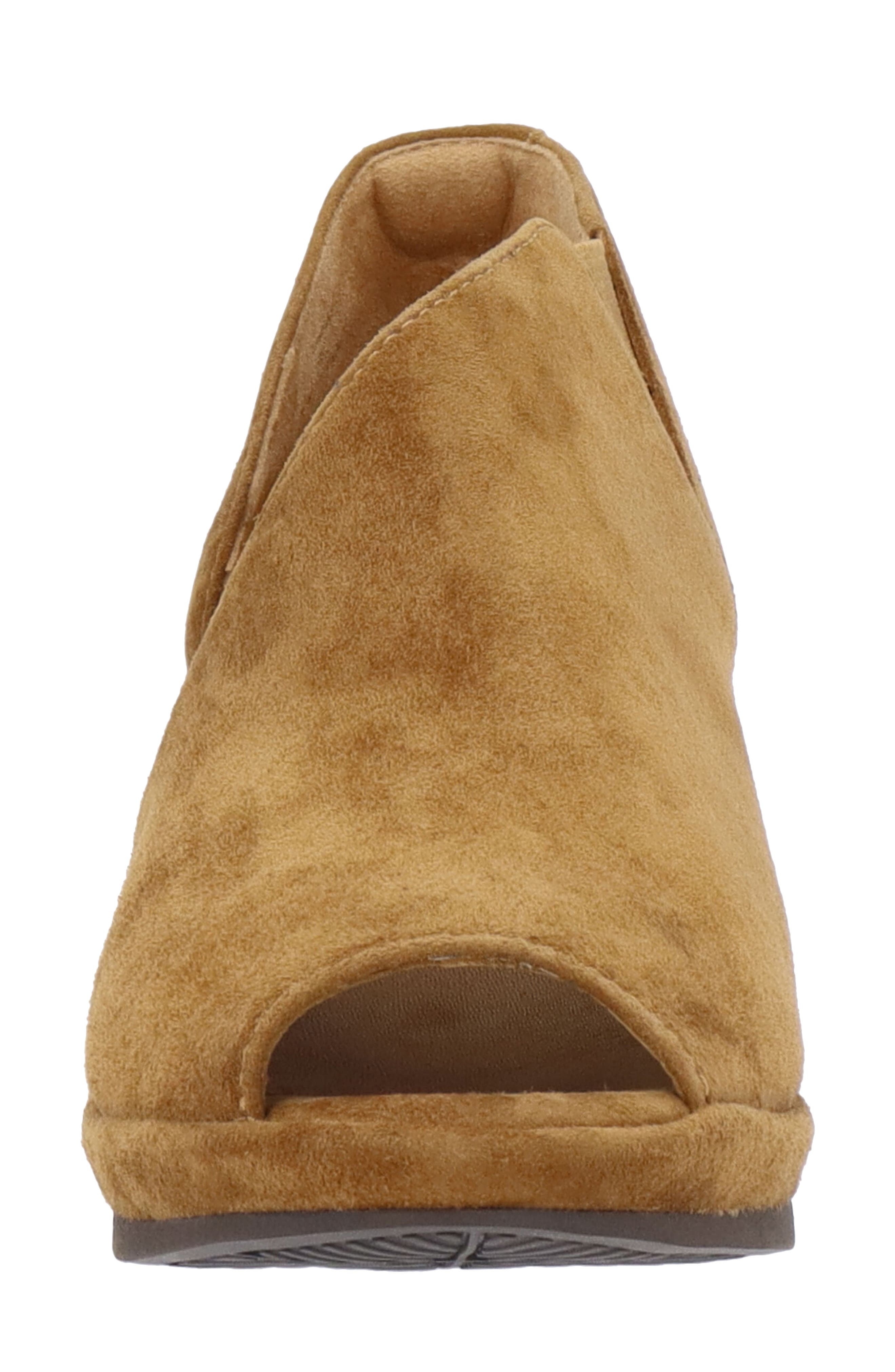 Oksana Peep Toe Bootie, Alternate, color, COFFEE