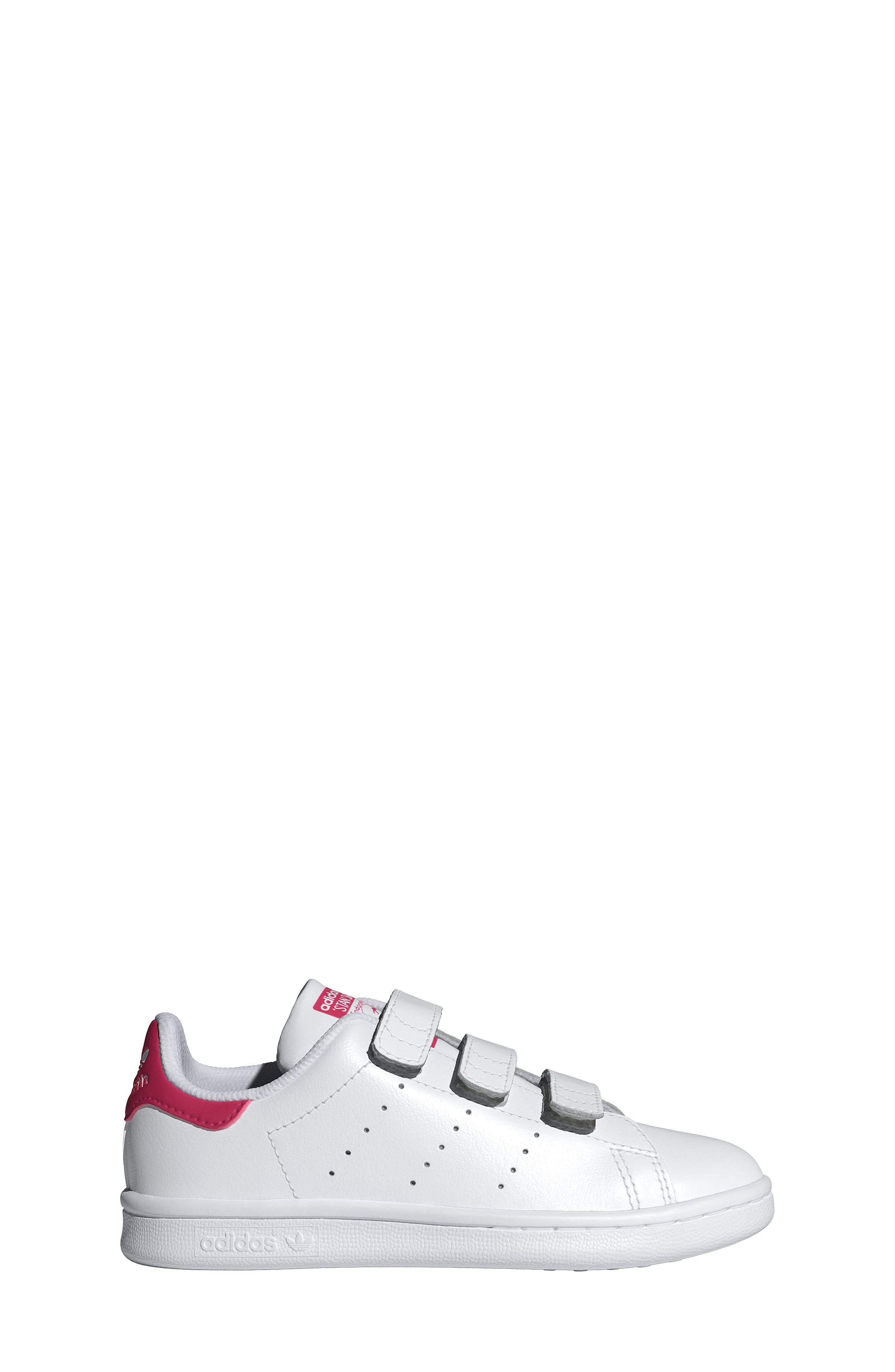 adidas Primegreen Stan Smith Sneaker, Alternate, color, White/ White/ Bold Pink