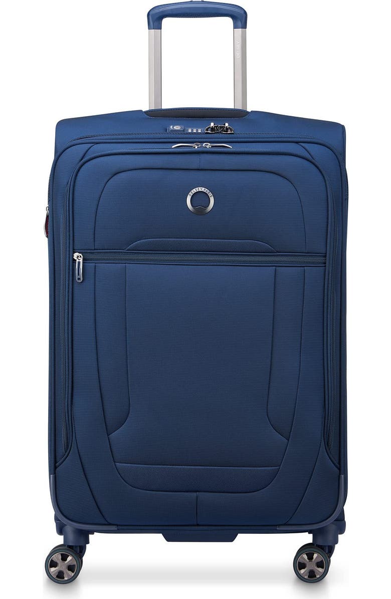 Delsey Paris Helium DLX 3-Piece Set (20/25/29) Softside Expandable Luggage with Spinner Wheels, Alternate, color, Navy Blue