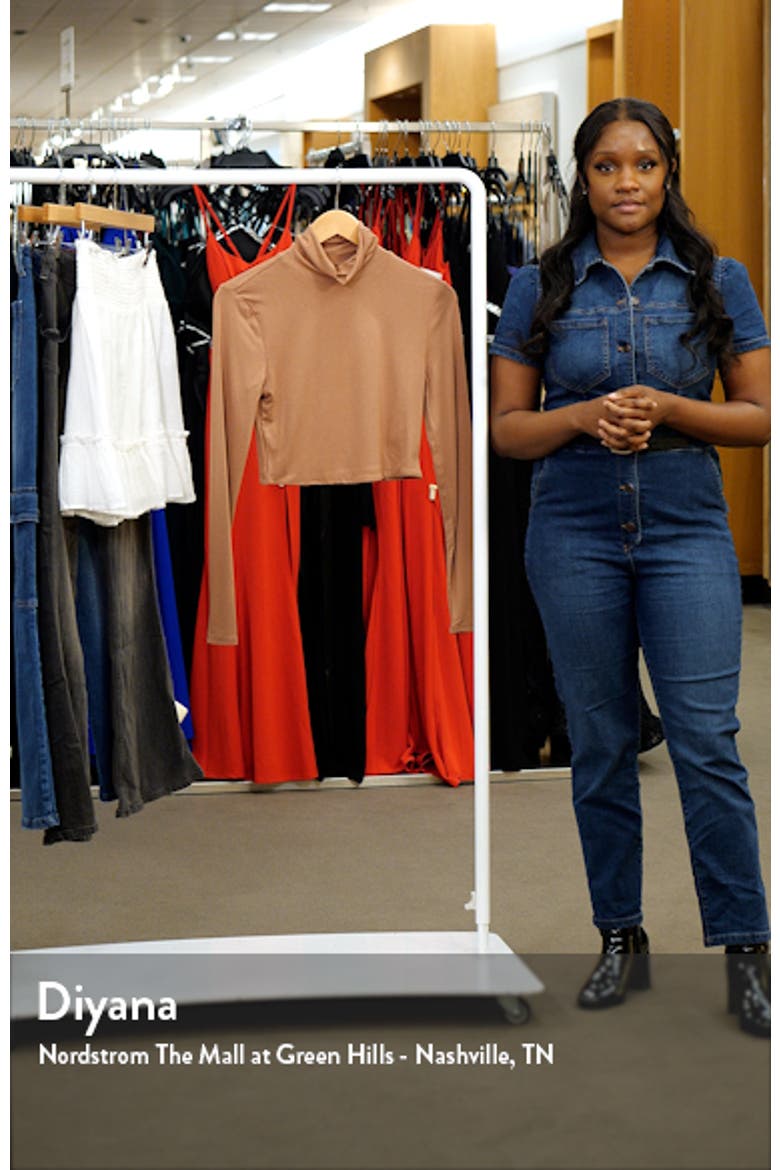 Micaela Long Sleeve Crop Turtleneck Top video