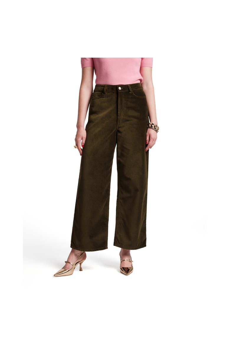 Ace Velet Pant Solid Velvet, Main, color, Olive