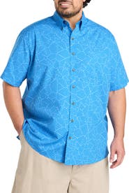 Harbor Bay by DXL Big & Tall Easy-Care Striped Sport Shirt