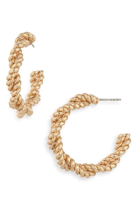 Twisted Rope Hoop Earrings