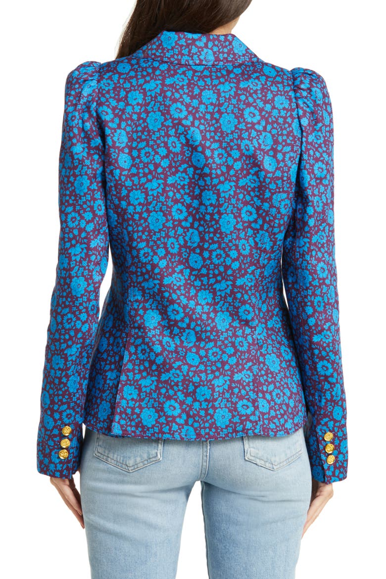 Puff Sleeve One-Button Blazer, Alternate, color, LIBERTY FLORAL