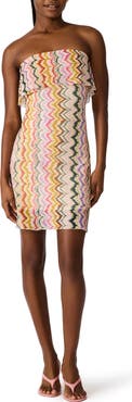Steve Madden Bryar Print Strapless Dress