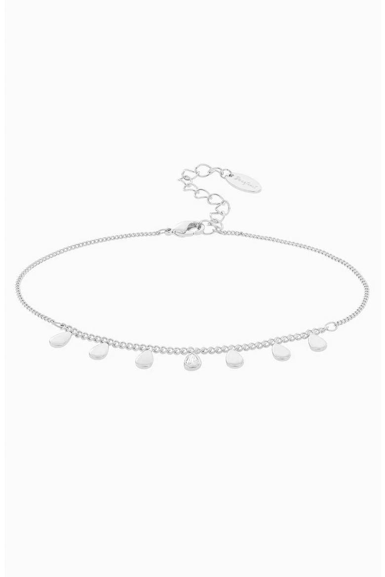 Arya Bracelet Minimalist Black Beaded Statement, Main, color, Silver