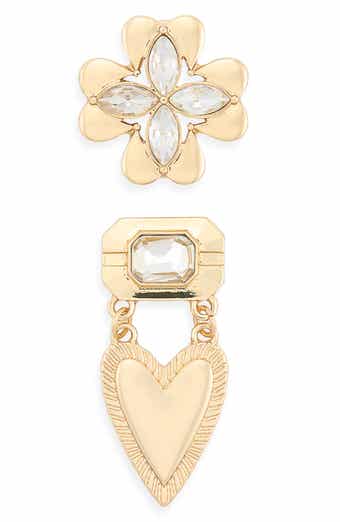 Flower & Heart Brooch Set