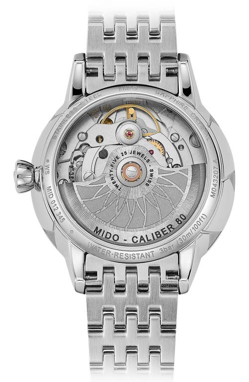 Mido Rainflower Diamond Automatic Bracelet Watch, 34mm In Metallic