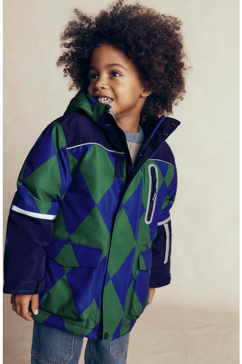 Kids' All-Weather Waterproof Coat, Alternate, color, ARGYLE