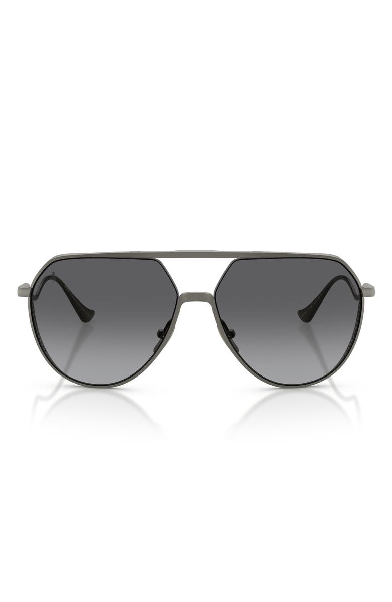 Ferrari 59mm Polarized Gradient Pilot Sunglasses, Main, color, Matte Gunmetal / Grey Polar
