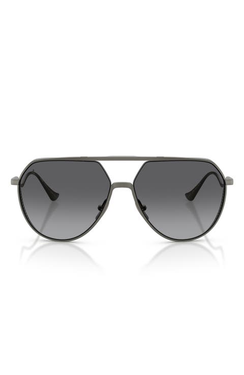 59mm Polarized Gradient Pilot Sunglasses