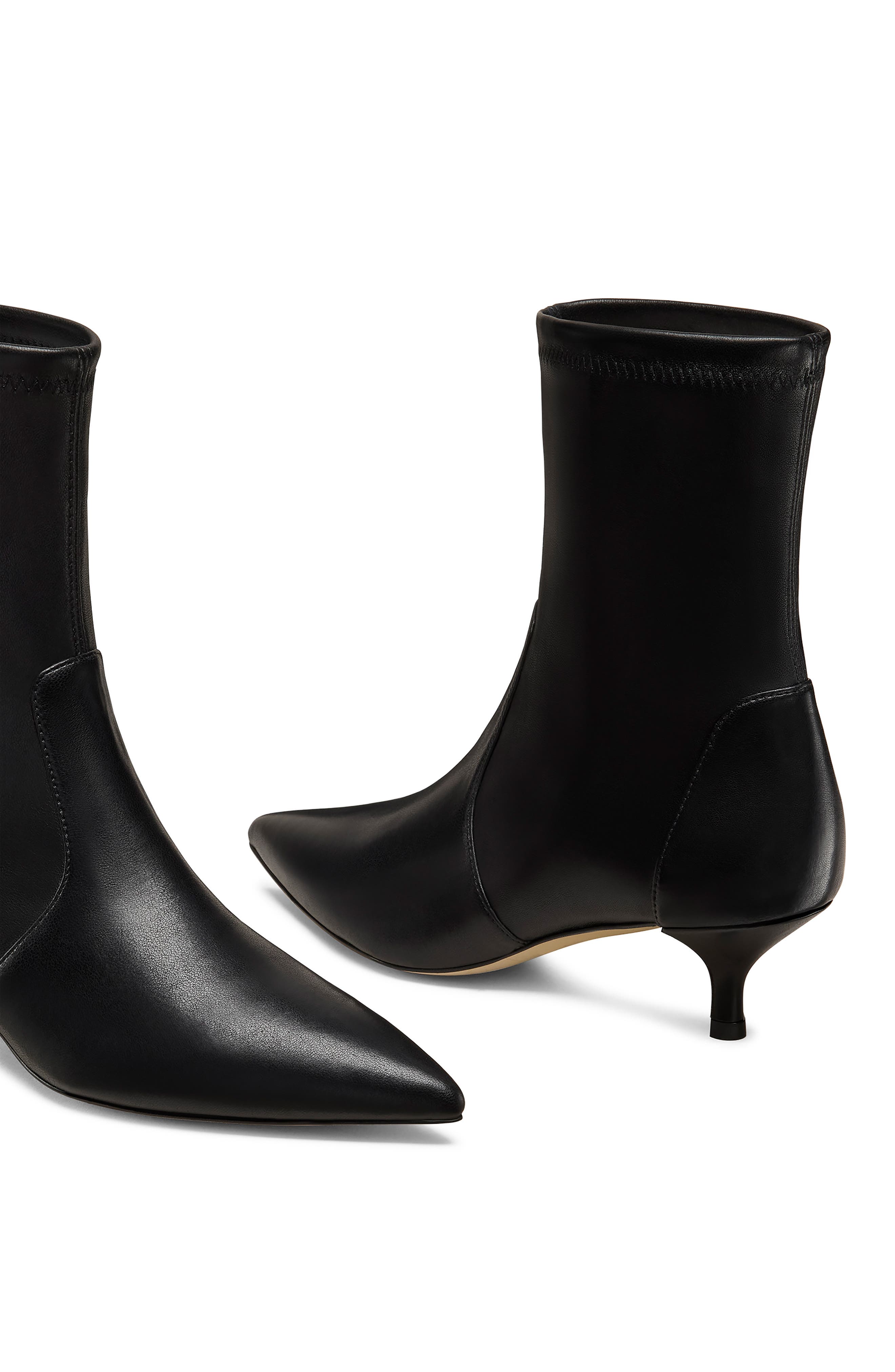 Stuart Weitzman Mara 50 Kitten Heel Bootie, Alternate, color, Black