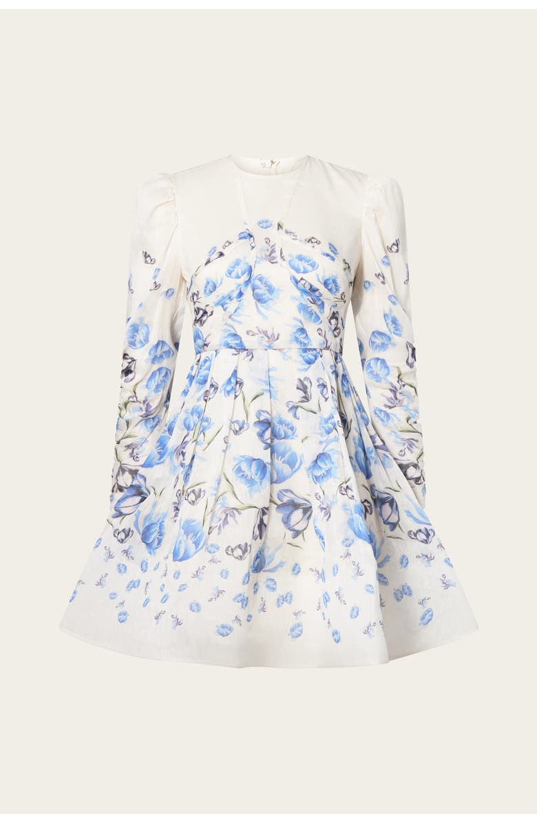 Malina Leoni Silk Blend Mini Dress, Alternate, color, Tulip Blue