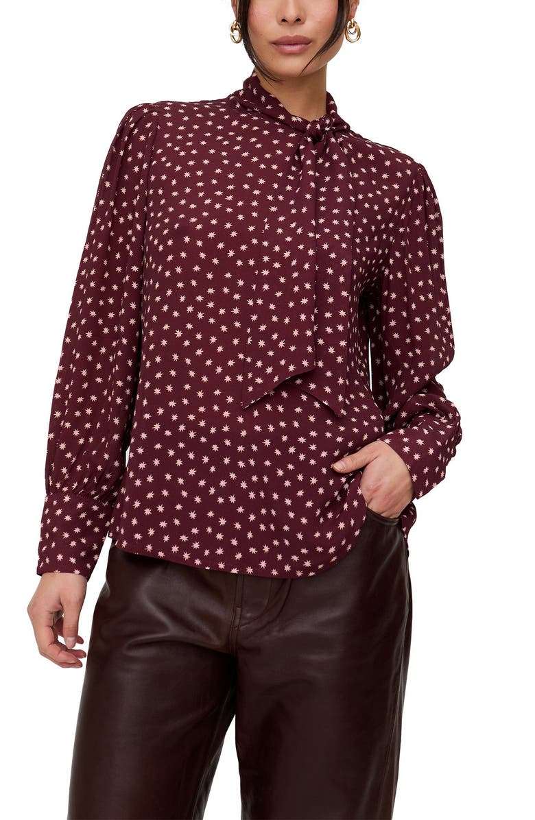 Lily and Lionel London Fifi bow Blouse, Main, color, Burgundy