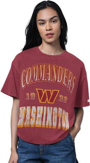 STARTER Women's Starter Heather Burgundy Washington Commanders Oversized Hall of Fame T-Shirt