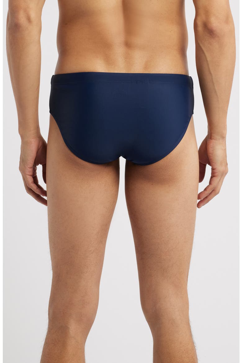 Solid Navy Swim Briefs, Alternate, color, NAVY