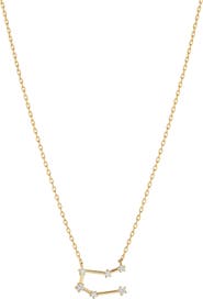 Bearfruit Jewelry 14k Gold Constellation Zodiac Necklace, 12 Zodiac Constellation Gift Idea