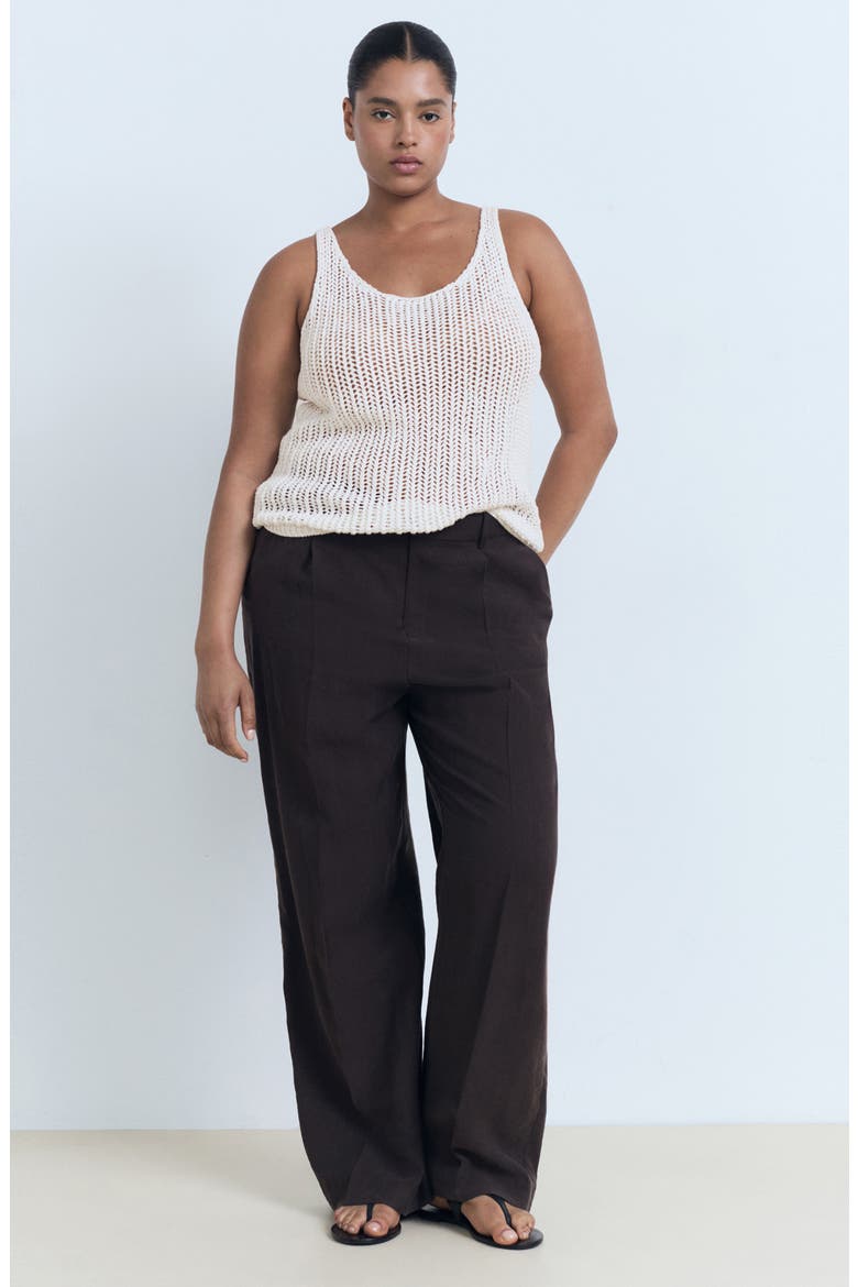 Semisheer Crochet Tank Top, Alternate, color, OFF WHITE
