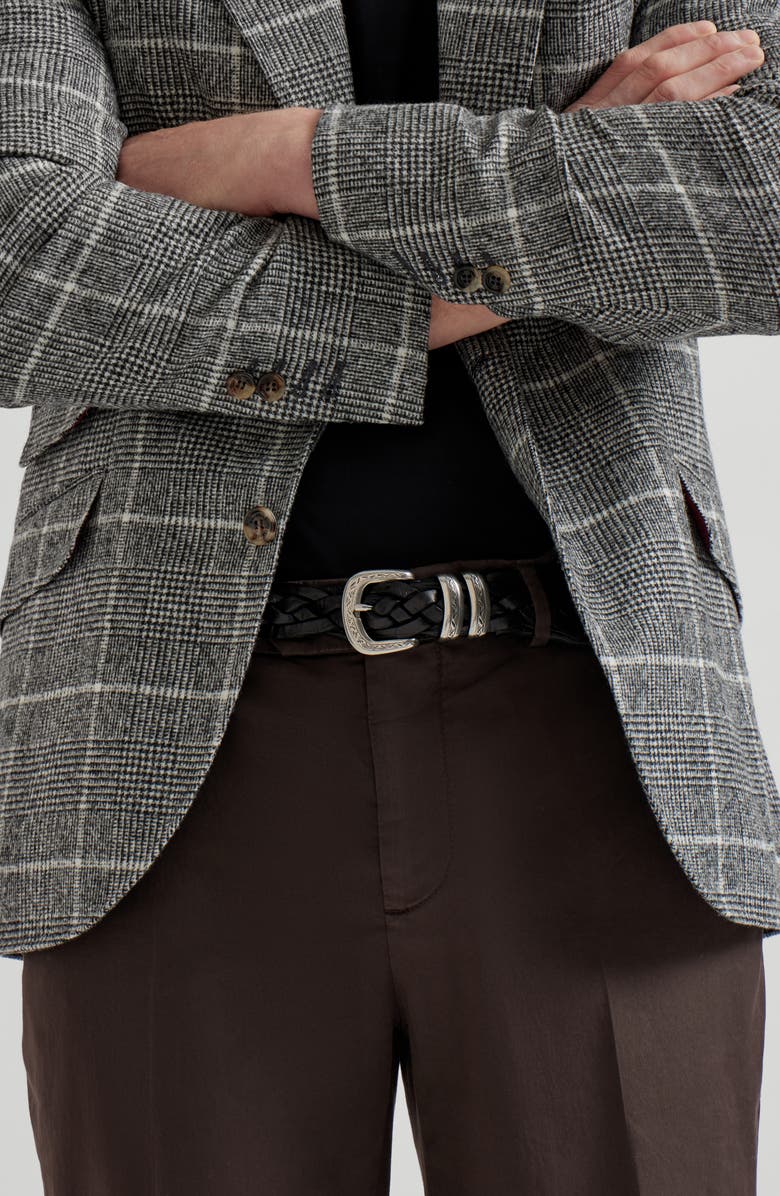 Brunello Cucinelli Gabardine garment dyed trousers, Alternate, color, Brown