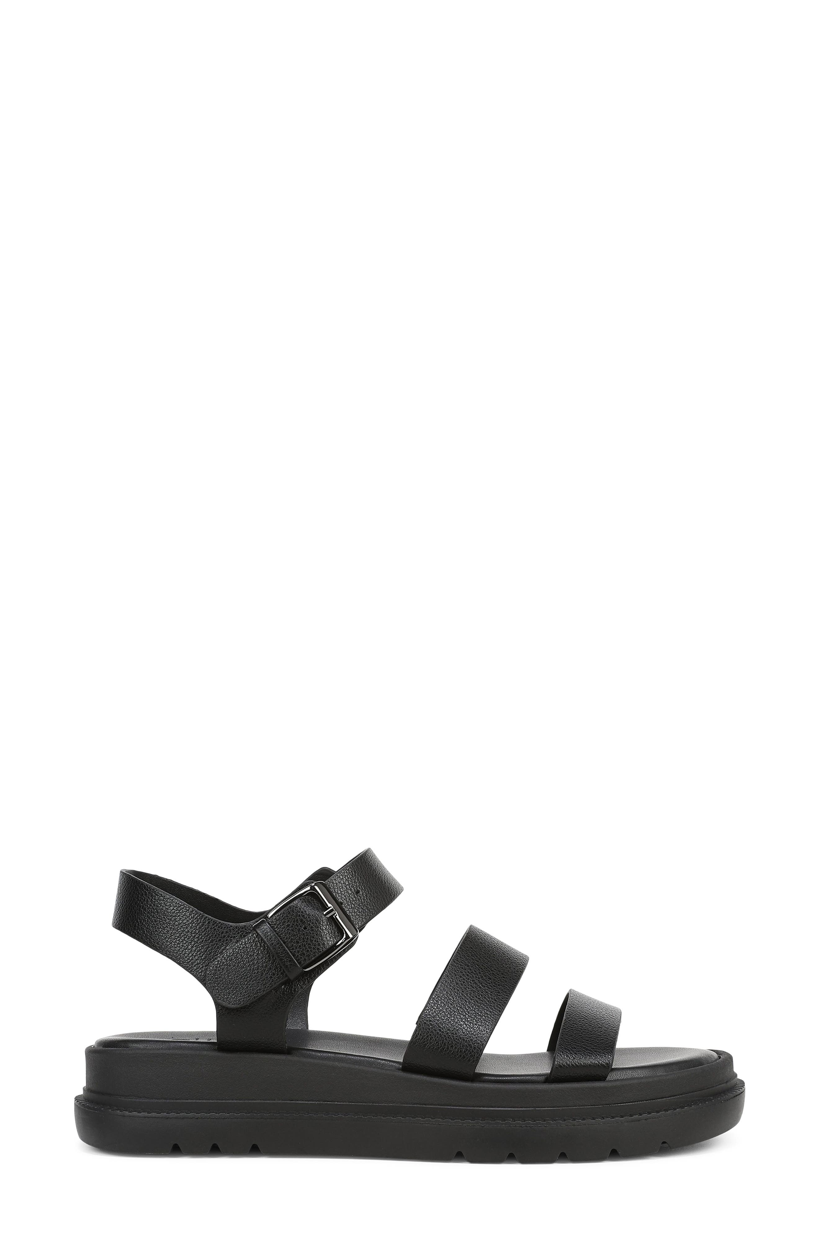 Naturalizer Avenue Ankle Strap Platform Sandal, Alternate, color, Black