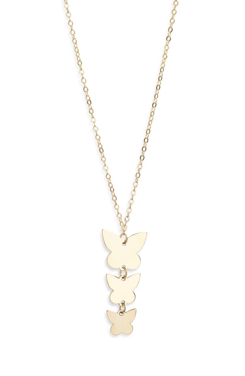 Bony Levy 14K Gold Butterfly Pendant Necklace, Main, color, 14K Yellow Gold