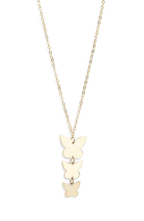14K Gold Butterfly Pendant Necklace (Nordstrom Exclusive)