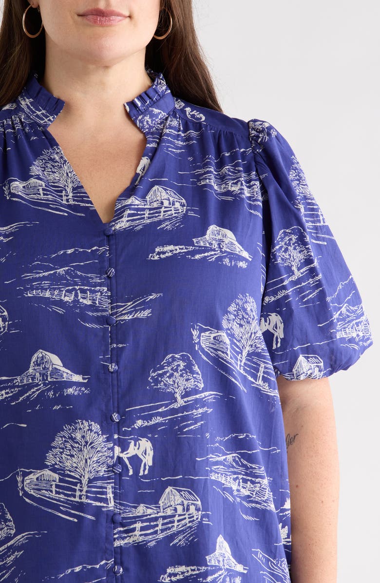 SUGARLIPS Avon Town Top, Alternate, color, Navy-Cream