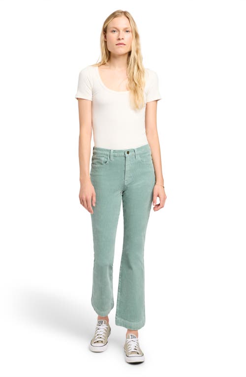 Faherty High Waist Ankle Flare Leg Corduroy Pants In Seaglass