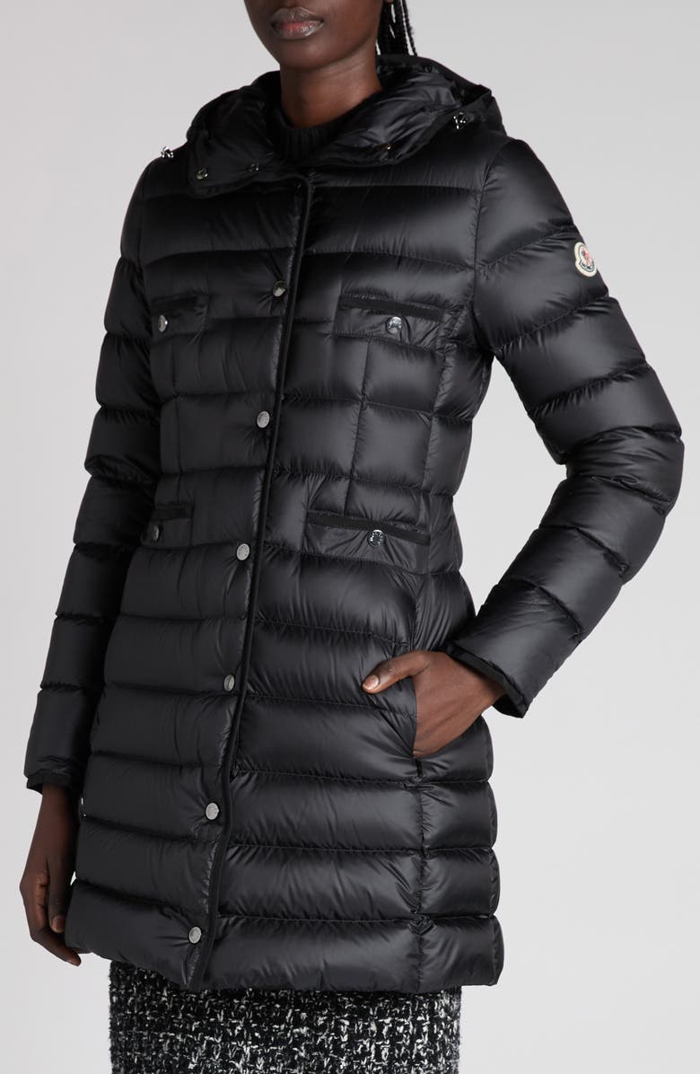 Moncler Hirma Down Long Parka, Alternate, color, Black