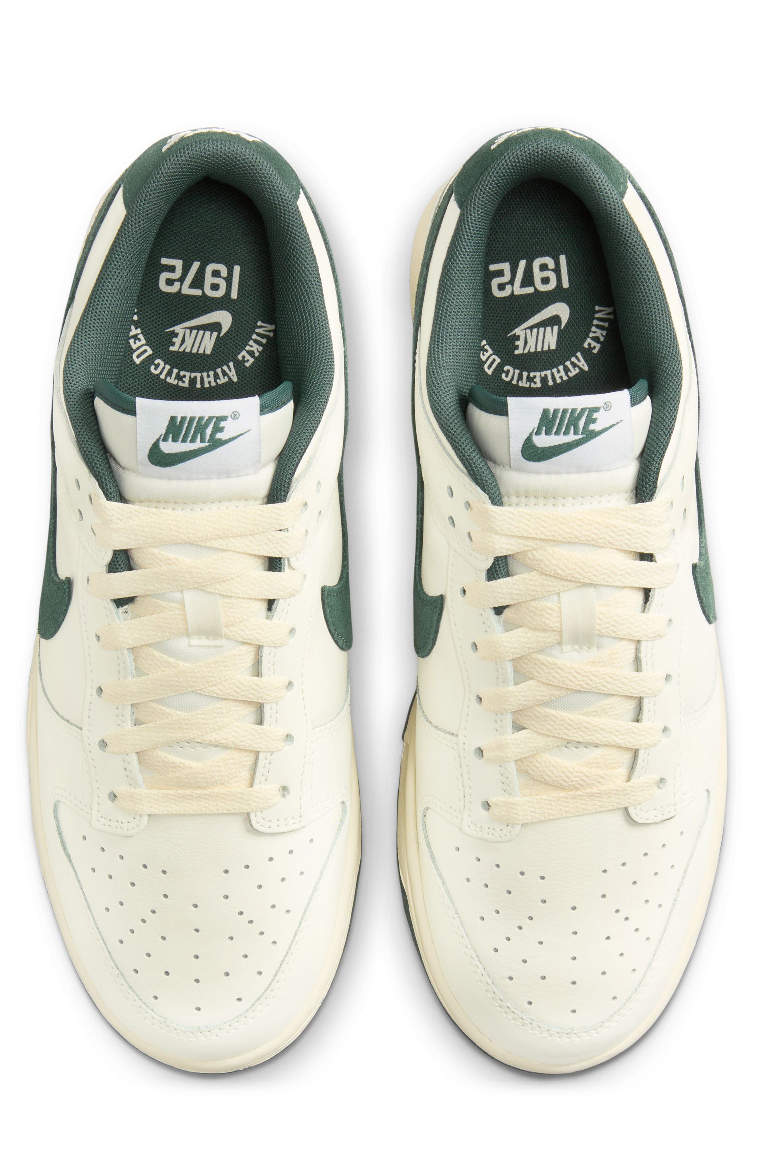 Gender Inclusive Dunk Low Sneaker, Alternate, color, SAIL/ DEEP JUNGLE