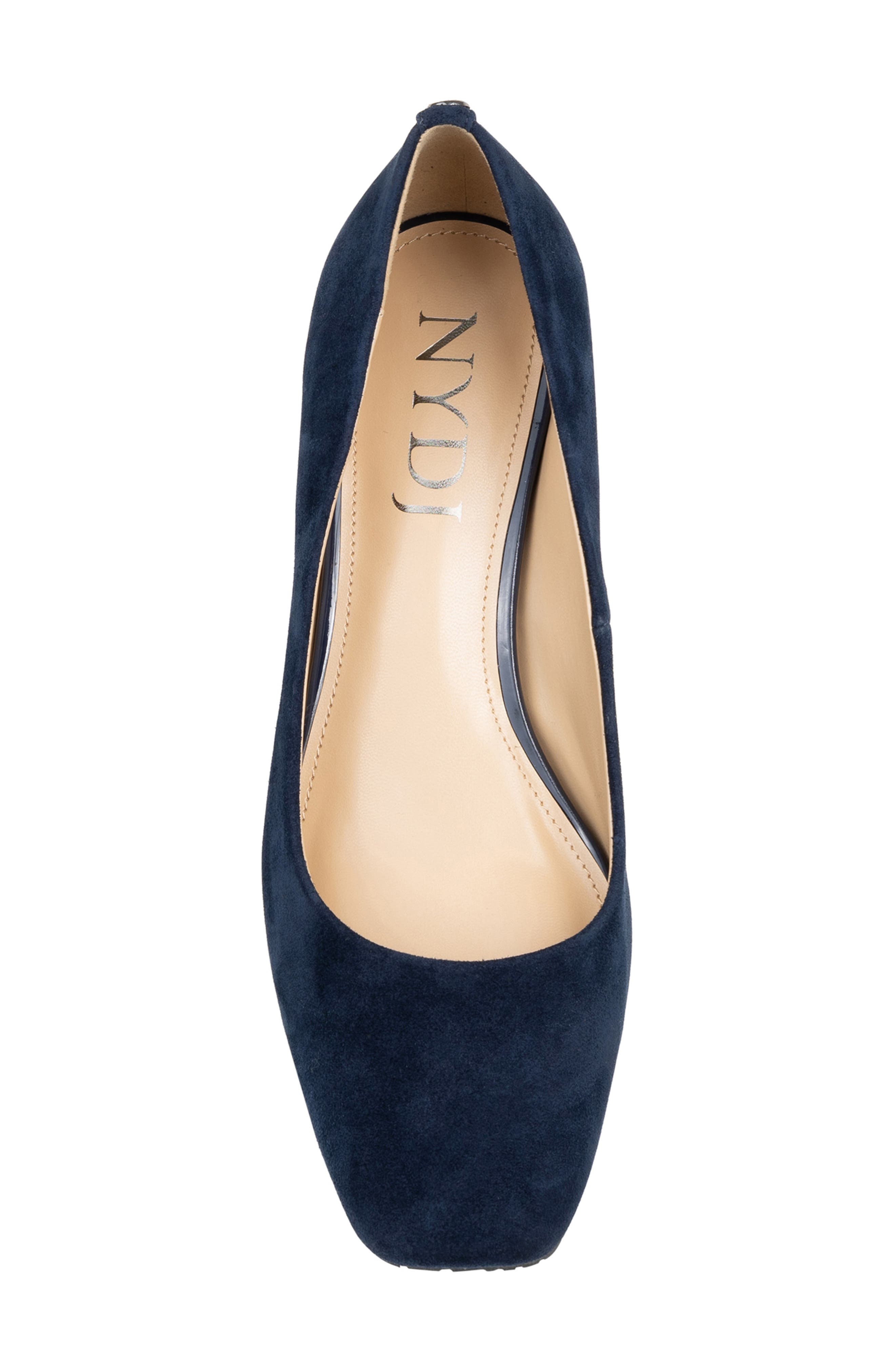 NYDJ Teddie Square Toe Pump, Alternate, color, Navy