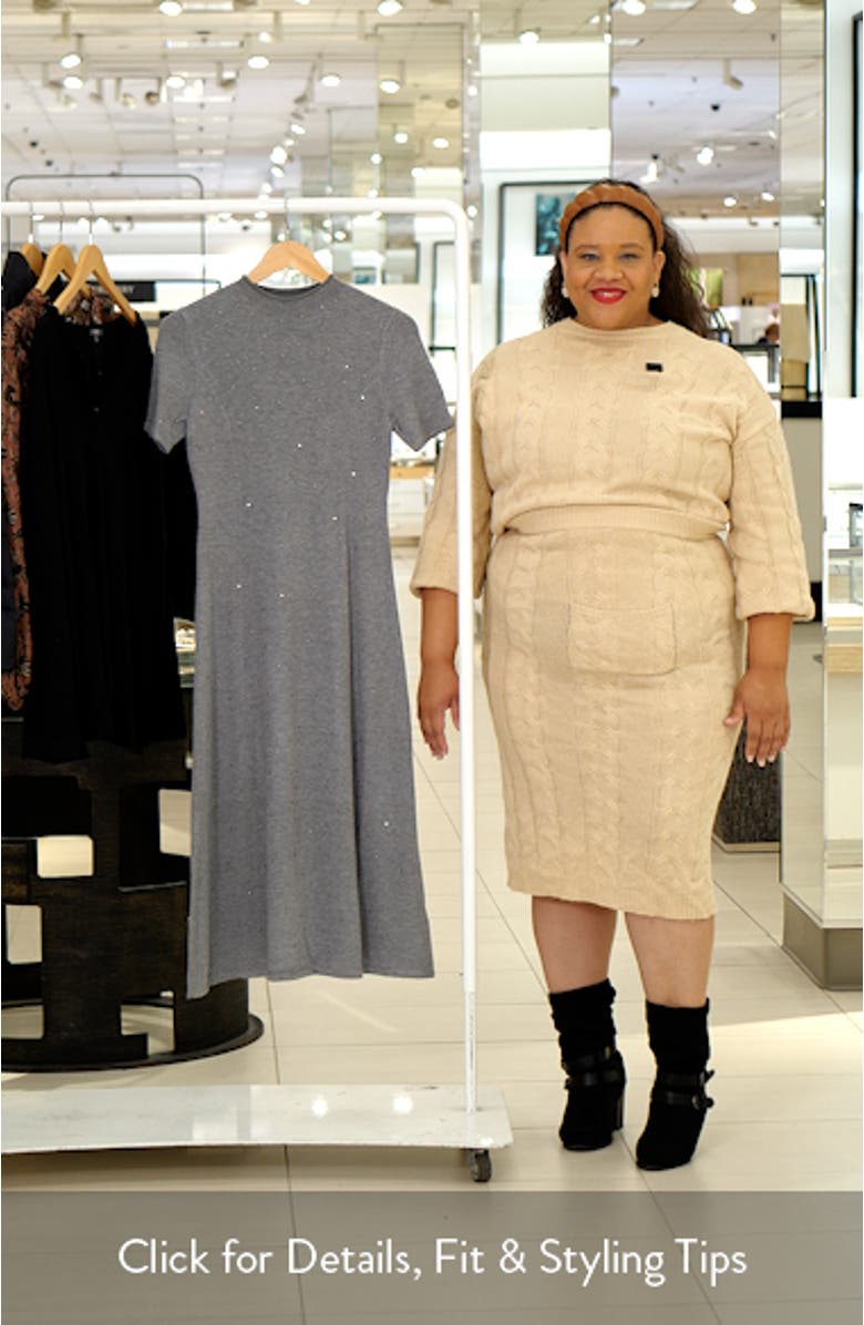 Iridessa Embellished Knit Midi Dress, sales video thumbnail