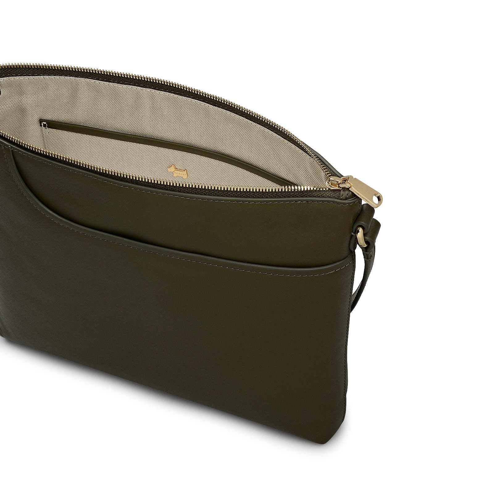Pockets Large Ziptop Crossbody Bag, Alternate, color, Pine Needle