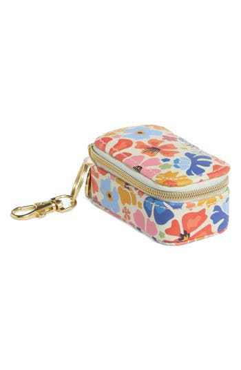 Nordstrom Mini Travel Jewelry Case Key Chain In Multi Floral
