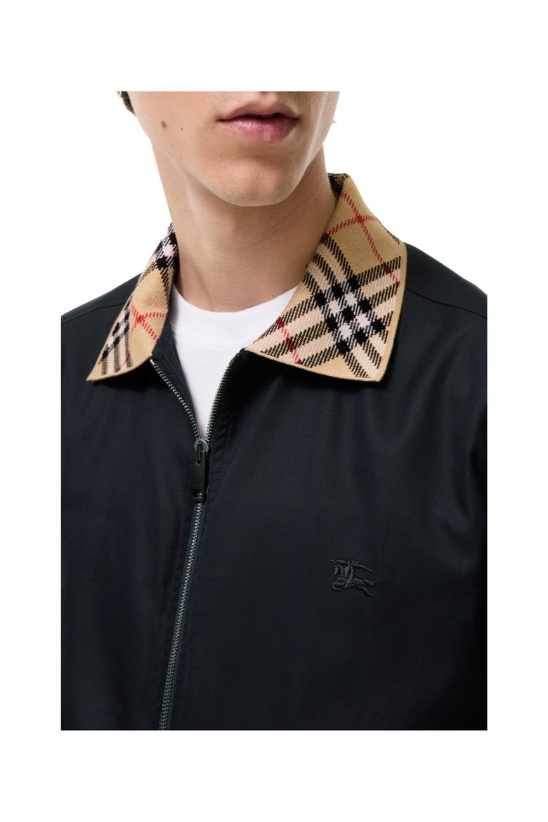 Gabardine Glenfields Harrington Jacket, Alternate, color, Navy