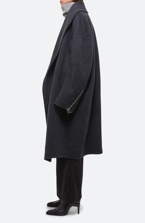 Helmut Lang Apex Oversize Recycled Wool Cocoon Coat In Gray