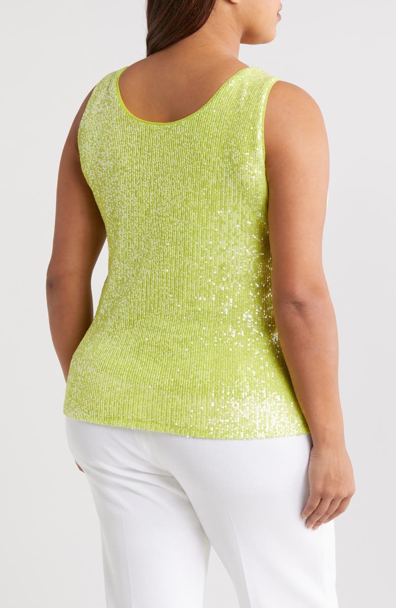 Anne Klein Sequin Double Scoop Tank, Alternate, color, 
