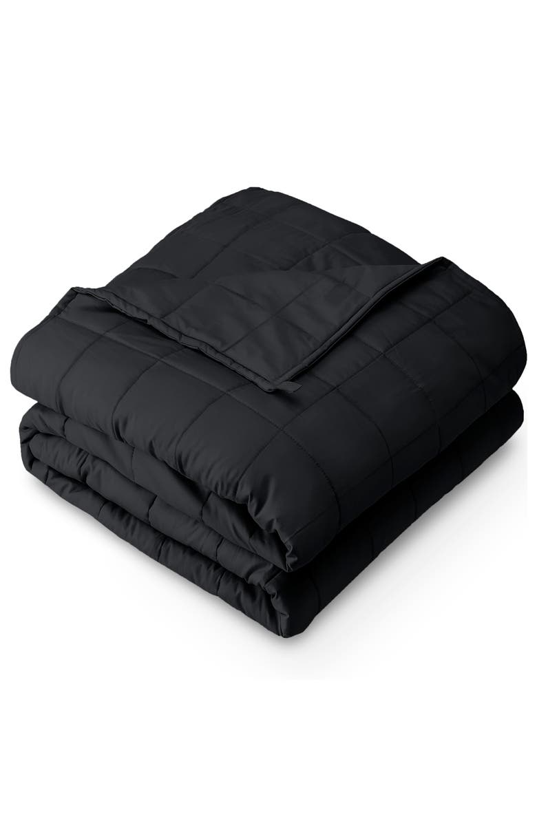 Bare Home Cotton Weighted Blanket, Main, color, Black