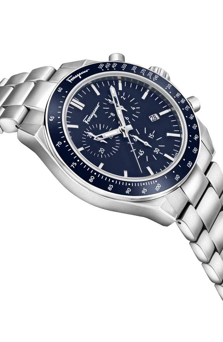 FERRAGAMO Chronograph Bracelet Watch, 43mm, Alternate, color,