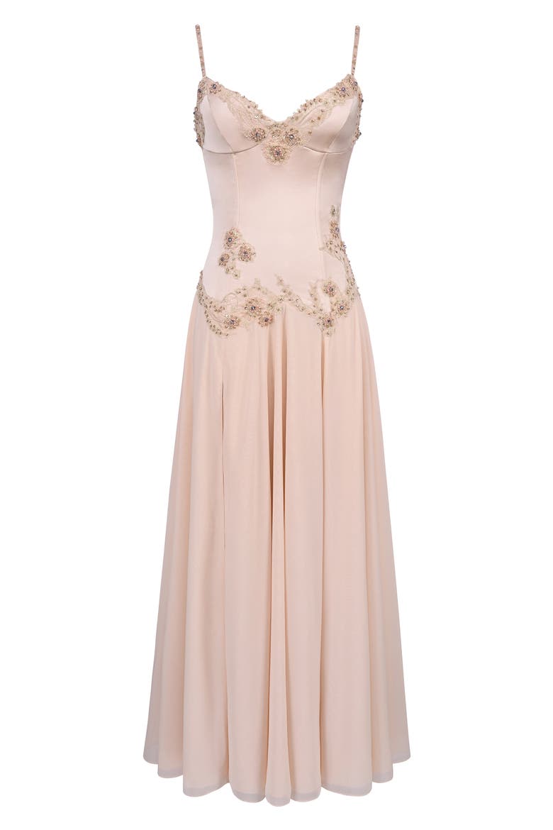 satin georgette dress Georgette and satin midi dress Woman, Yellow