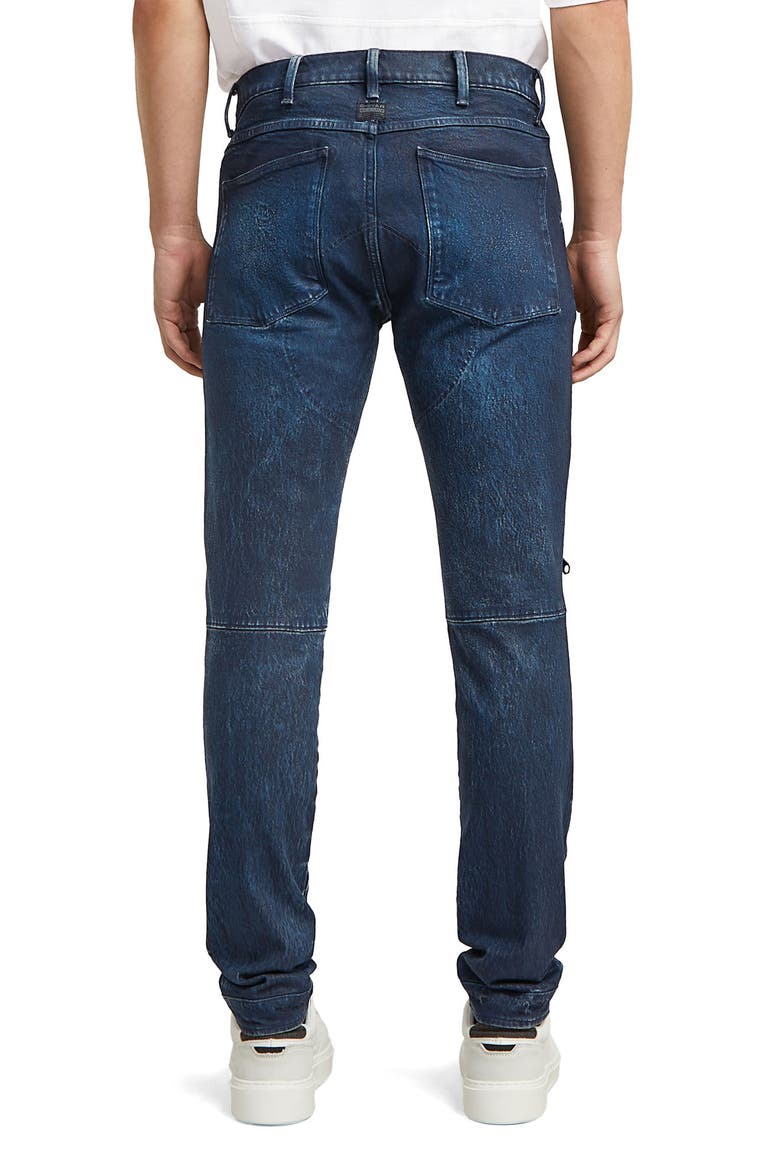3D Zip Knee Skinny Jeans, Alternate, color, FADED CERULEAN SKIN